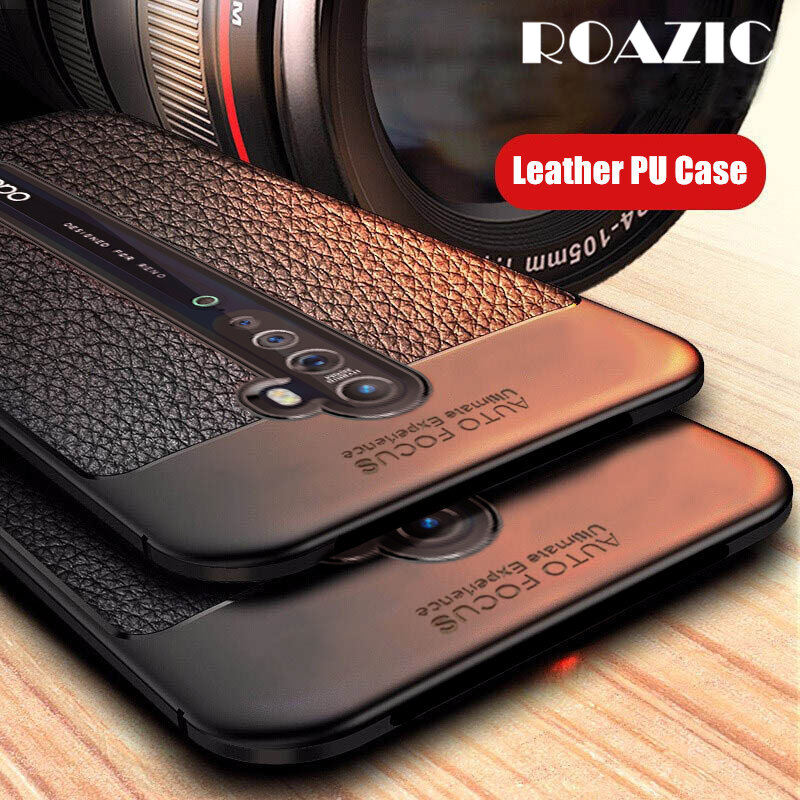 ROAZIC For OPPO Reno2 Reno2 F Case Soft Silicon Carbon Fiber Leather Soft Full Cover Casing Reno 2 Reno 2F