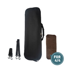 Ốp Hình Thuôn Dài Đàn Violin Acoustic Kích Thước Đầy Đủ 4/4 Túi Vĩ Cầm Tay Nhẹ Với Máy Đo Độ Ẩm Tích Hợp Dây Đeo Vai Có Túi Nhạc Màu Đen