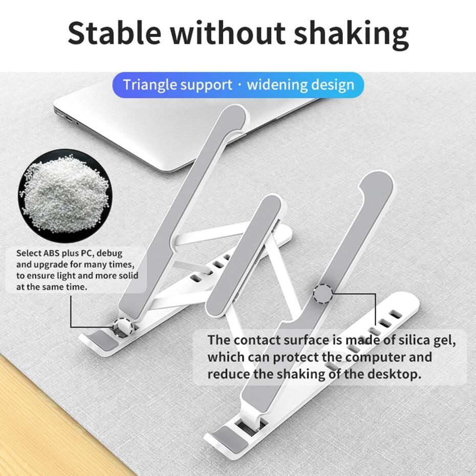 Portable Laptop Stand Foldable Support Base Notebook Stand For Maxbook Pro Lapdesk Computer Laptop Holder Cooling Bracket Riser [cchoice]