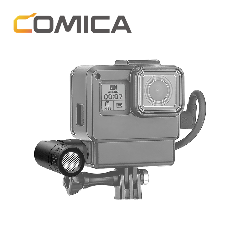 Comica CVM-VS07 Mini Microphone micrô điện dung cho ghi âm Mini Microphone cho điện thoại vlog cho điện thoại thông minh, máy tính bảng, máy ảnh, GoPro 7/8, máy tính xách tay và hệ thống Micro không dây