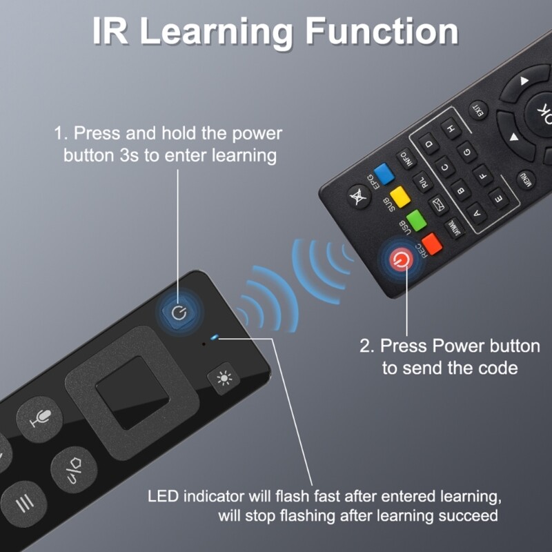 [Hàng Mới] điều khiển bằng giọng nói điều khiển từ xa chuột bay không dây 2.4G cho máy chiếu tích hợp vào điện thoại TV Box