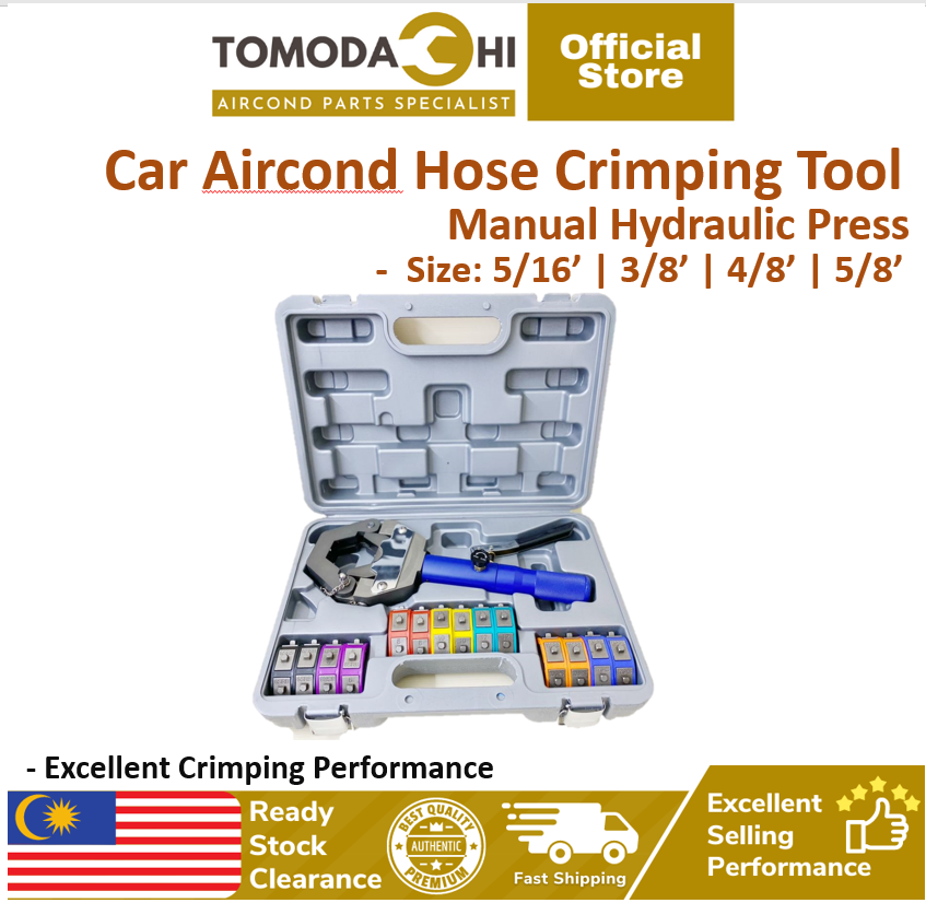 TOMODACHI DIY Car Aircond Hose Crimping Tool 5/16' 3/8' 4/8' 5/8