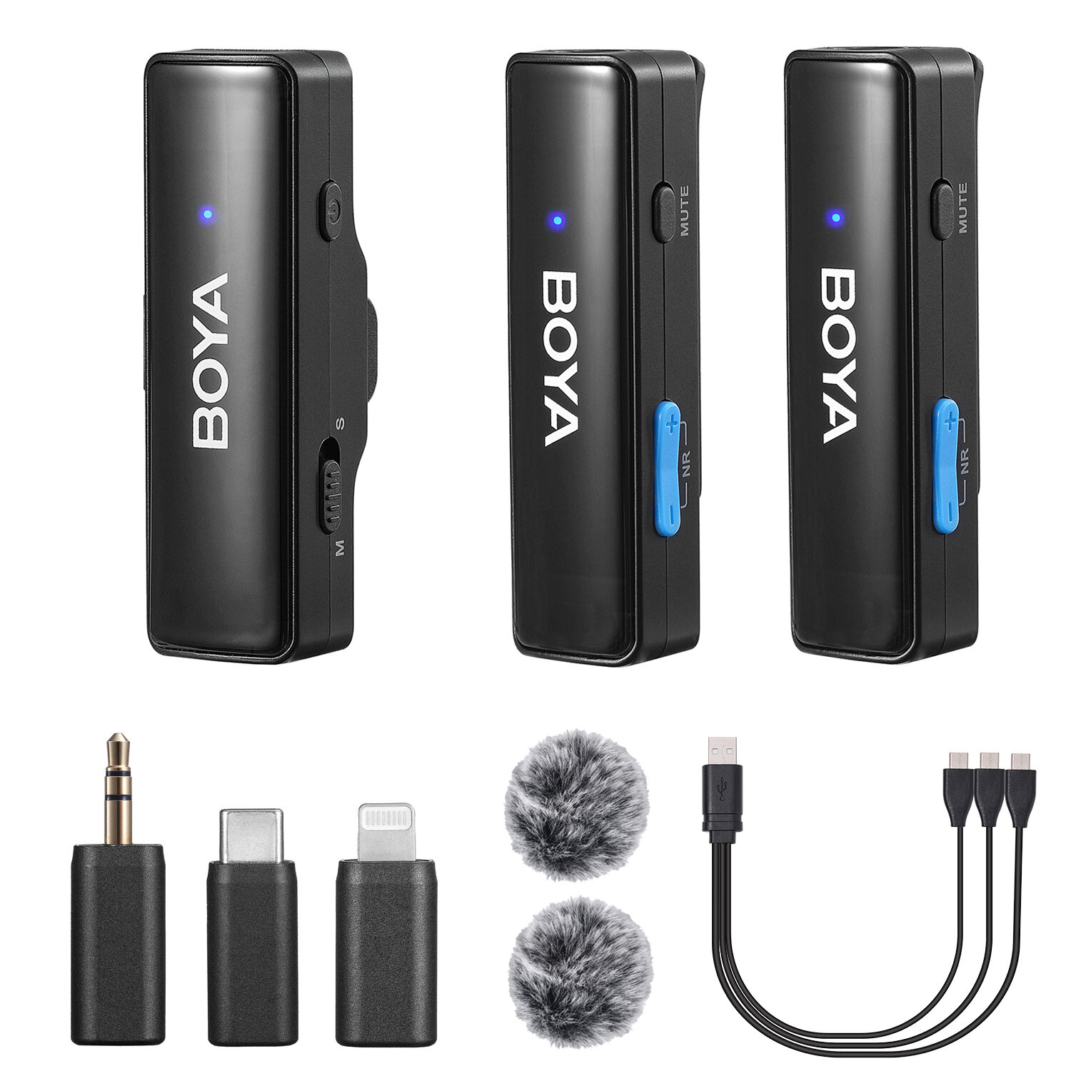 BOYA BOYALINK A1/A2 Wireless Lavalier Microphone for iPhone /Android/Camera/DSLR/iPhone 15,With