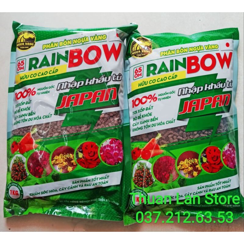 Set 2gói phân tan chậm hữu cơ rain bow nhập japan 1kg