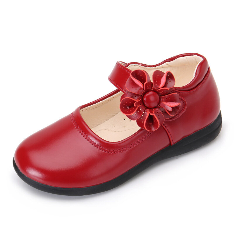 Girls Leather Shoes for Children Wedding Dress Princess School Shoes Kids Summer Bow-knot Black Student Sandals Korean Fashion