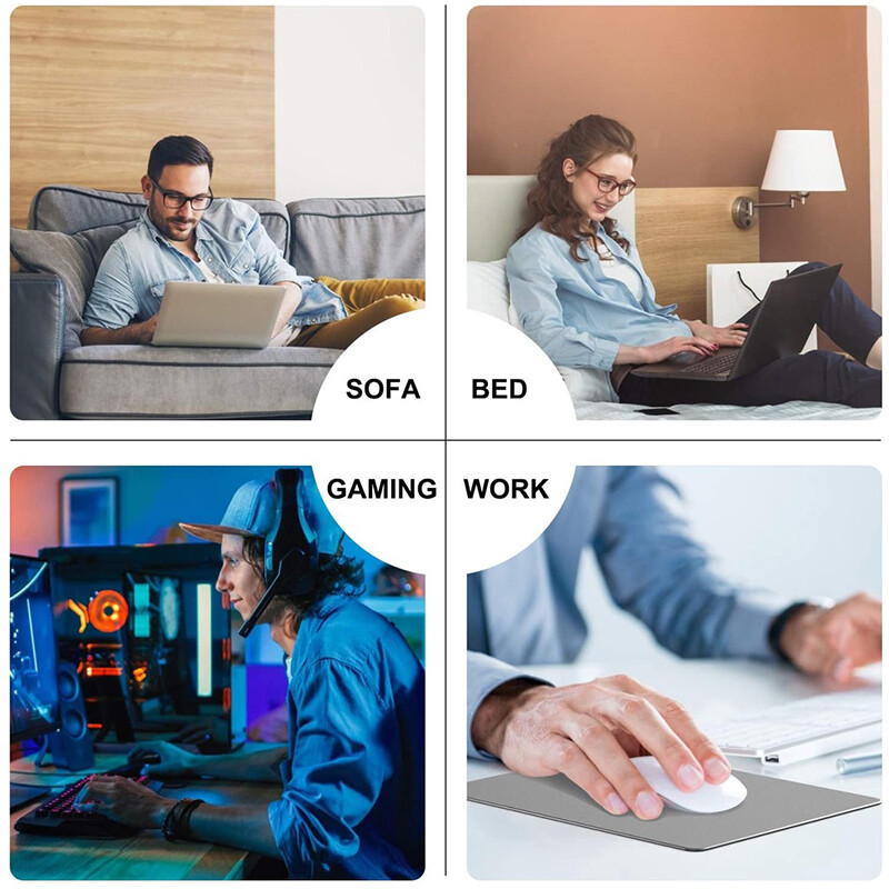 【Ready Stock】Double Side PU Leather Desk Pad Waterproof Mouse Keyboard Pad Table Mat Portable Games Mouse Pad