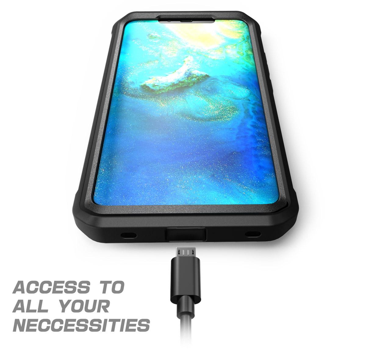 Ốp Cho Huawei Mate 20 Pro Vỏ Ốp Gồ Ghề Toàn Thân SUPCASE Với Bảo Vệ Màn Hình & Kẹp Bao Da