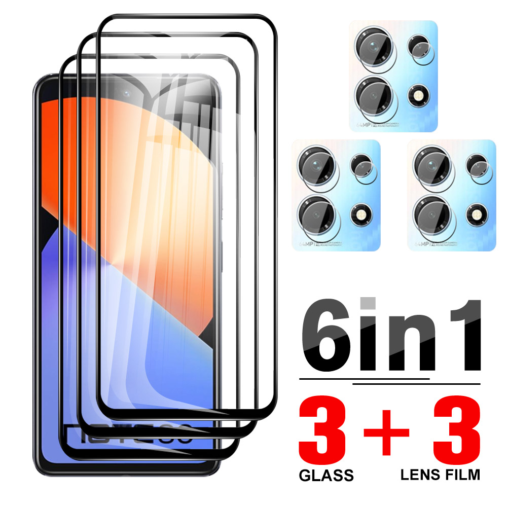6in1 Full Cover Protective Glass Case For Infinix hot 30 i 30i Camera Protector For Infinix note 30 pro 4G note30 Tempered Film