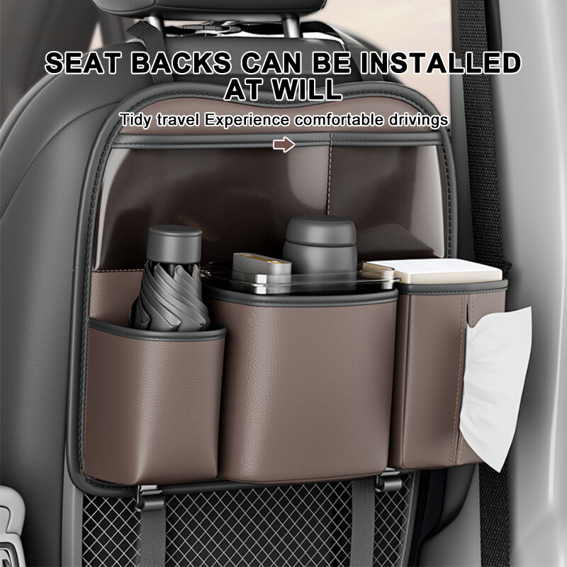 [SEAMETAL Car Seat Back Storage Bag,Multi-functional Car Seat Back Storage Bag Tissue Holder Phone Container Hook Hanging Clothes Umbrella Bag,]