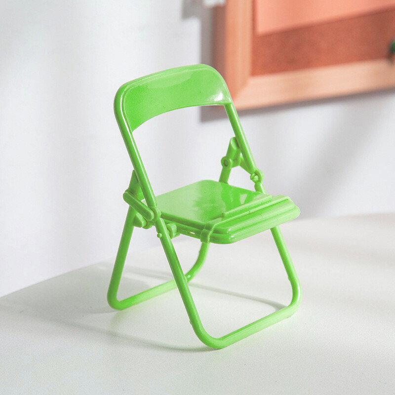 Cute Little Chair Mobile Phone Holder Desk Foldable Phone Stand