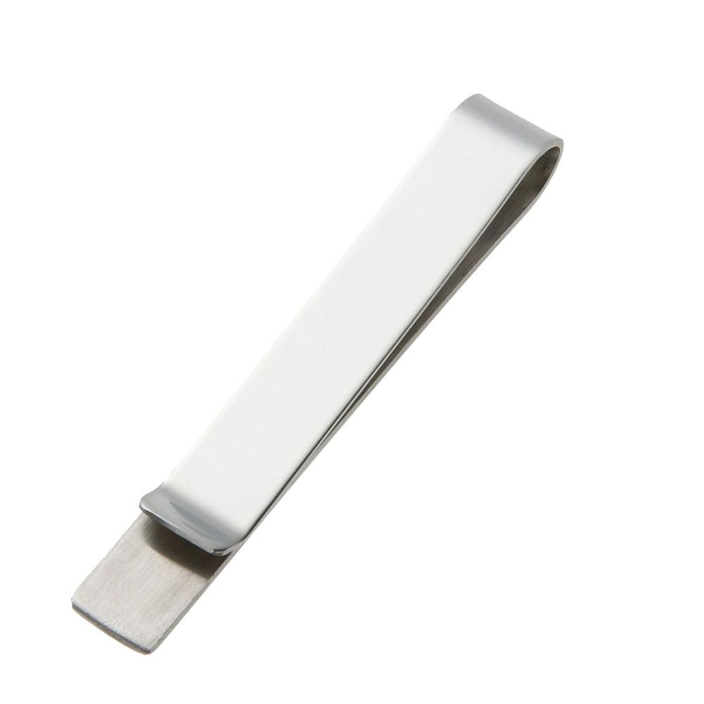 Metal Stainless Steel Cash Money Clip Folder Collar Clip Pocket Long Holder