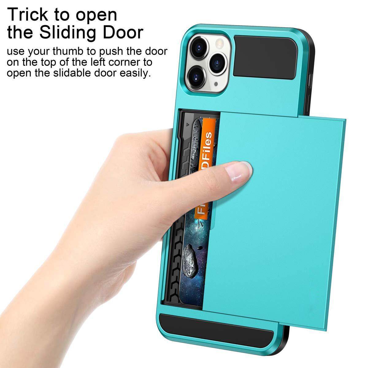 IPhone 17 Pro Max trường hợp, trường hợp không khí Iphone, iPhone 17 trường hợp ví trượt Ví đựng thẻ tín dụng khe cắm lai TPU cứng Bảo vệ Chống Sốc Ốp lưng cho iPhone 16 Pro Max/15 cộng với/14 Pro Max/13 Pro Max/12 Pro Max/XS Max/XR