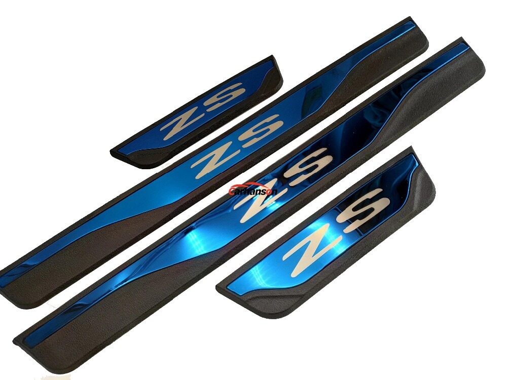 carhanson Auto Accessories For Mg Zs Stainless Steel Door Sill Trim Scuff Plate Protector Guard Sticker 2017-2023 4Pcs Car Parts