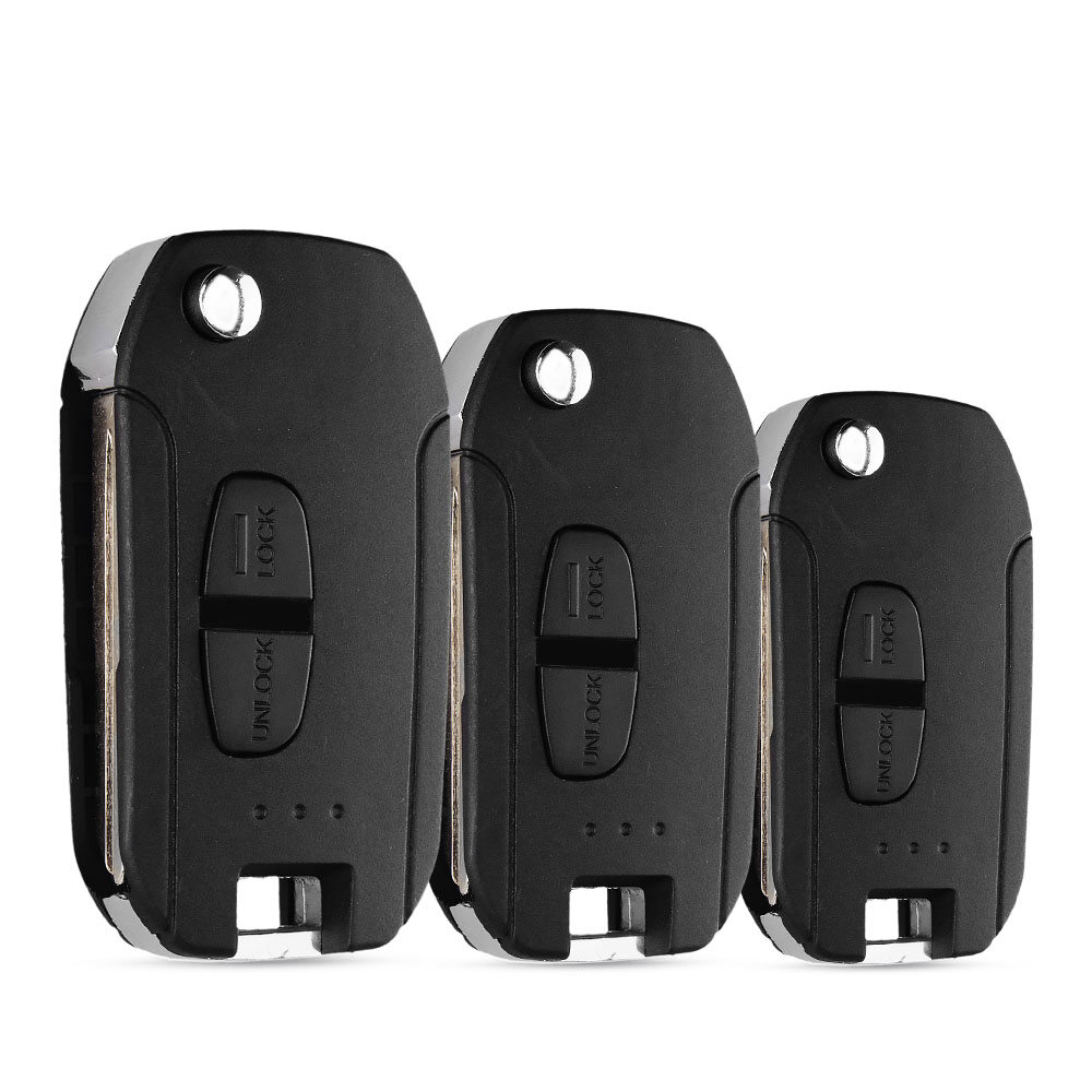 Modified 2 Button Car Remote Key Shell Case For Mitsubishi Outlander Lancer Evolution Grandis Folding Flip Blank Key Case