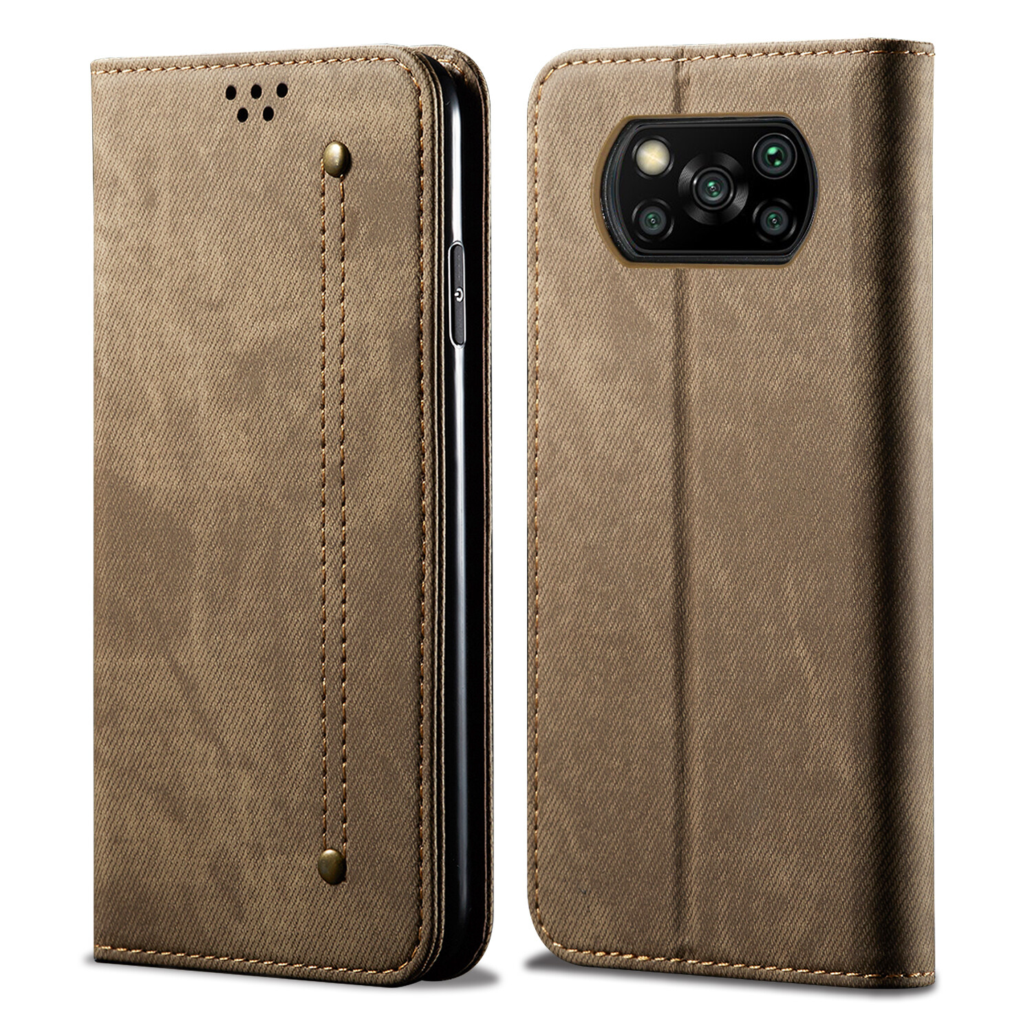 XICCI Wallet Phone Case for Xiaomi POCO X3 NFC POCO X3 Pro Magnetic 360 Retro Leather Credit Card Money Slot Back Cover for Xiaomi POCO X3 NFC POCO X3 Pro Leather Case