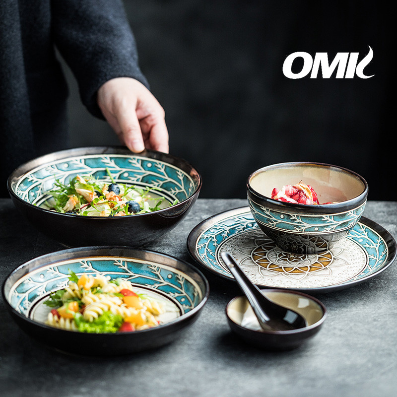 OMK American retro style Ceramic 4.8 inch bowl 420ML