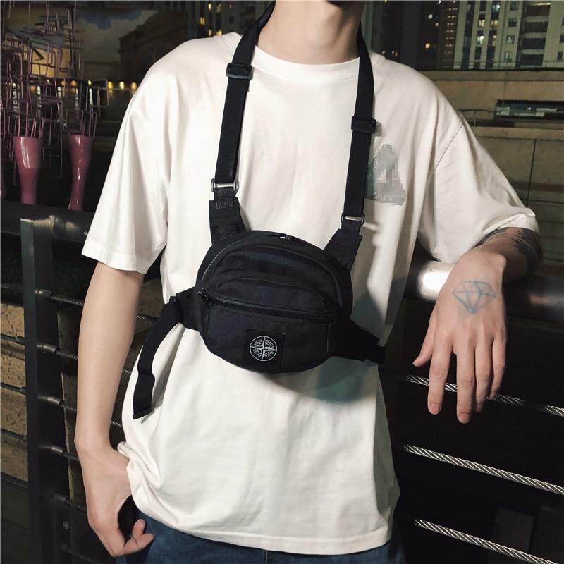 Men Women Tactical Harness Chest Rig Bag Fashion Hip-Hop Canvas Front Fanny Pack