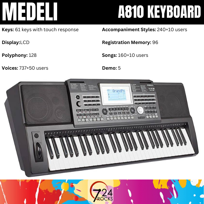 Medeli a810 online portable keyboard