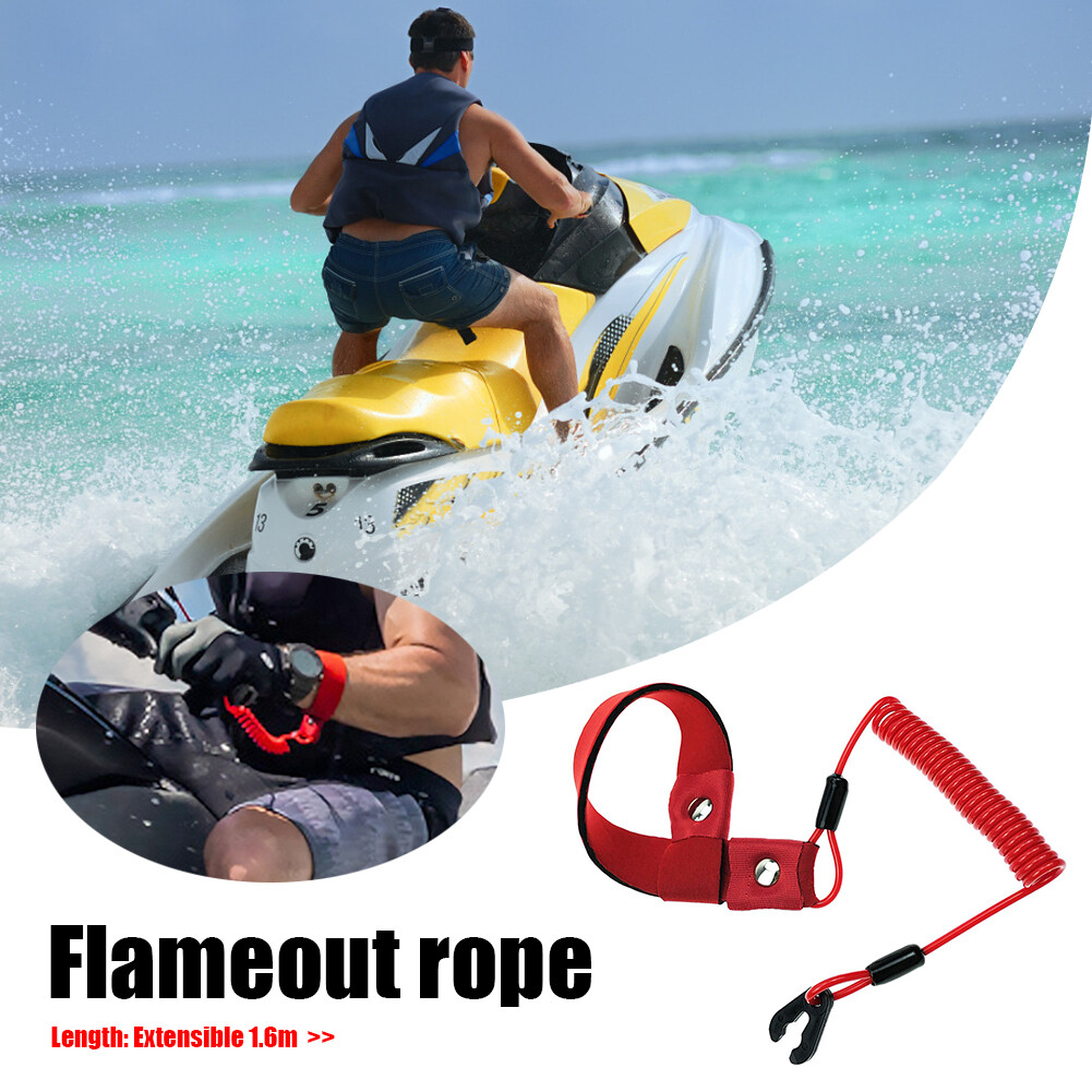 Boat Outboard Engine Motor Lanyard Kill Stop Switch Safety Tether Wear-resistant for Yamaha