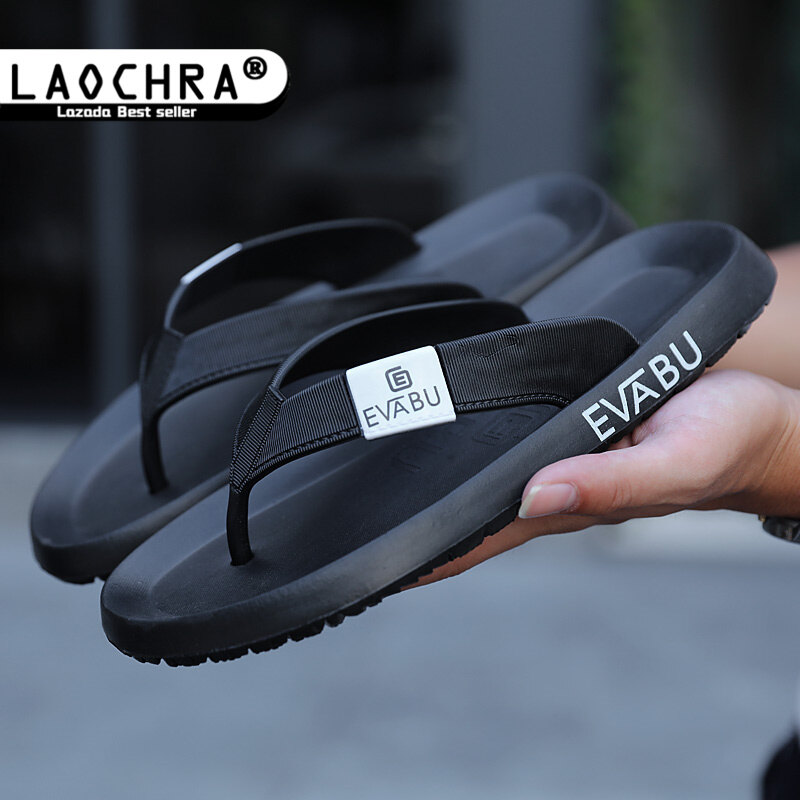 LAOCHRA Summer Men Shoes Slippers For Men Flip Flops Big Size 45 Fashion Outdoor Beach Sandals Casual Flat Slippers Men Shoes
