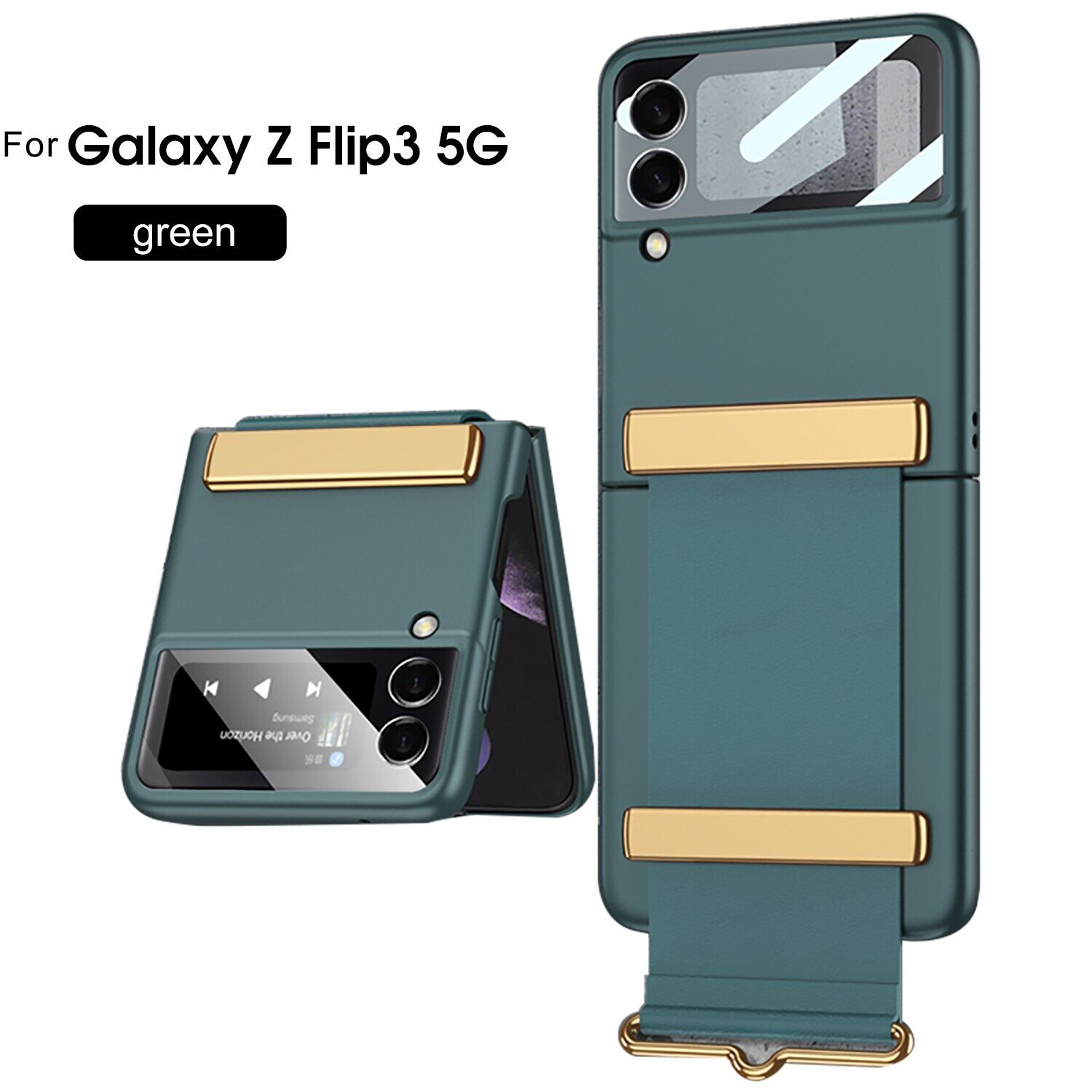 KISSCASE เคสโทรศัพท์สำหรับ Samsung Galaxy Z Flip 3 5G,เคสป้องกัน PC แบบ