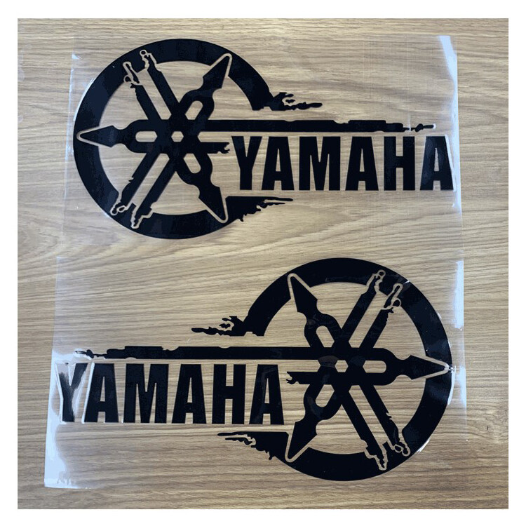 Miếng Dán Logo YAMAHA Miếng Dán Tự Dính Xe Máy Xe Tay Ga Chống Nước Đề Can