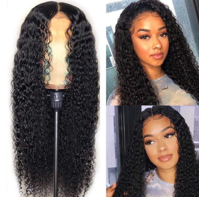 Women Small Curly Wigs Partial Long Curly Hair African Small Girl Headgear with Hairnet