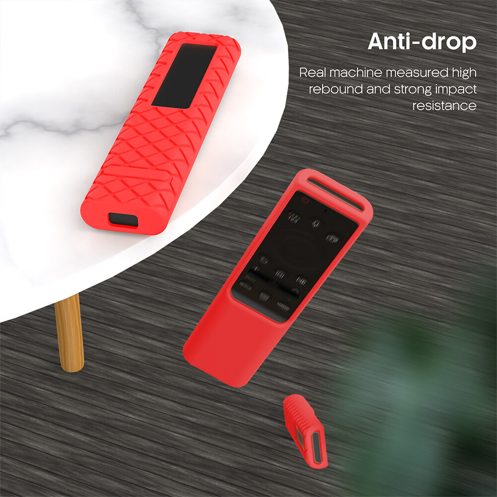 Remote Control Silicone Sleeve Battery Back Shockproof Protective Cover With Lanyard Compatible For Samsung Bn59-01363 Bn59-01357