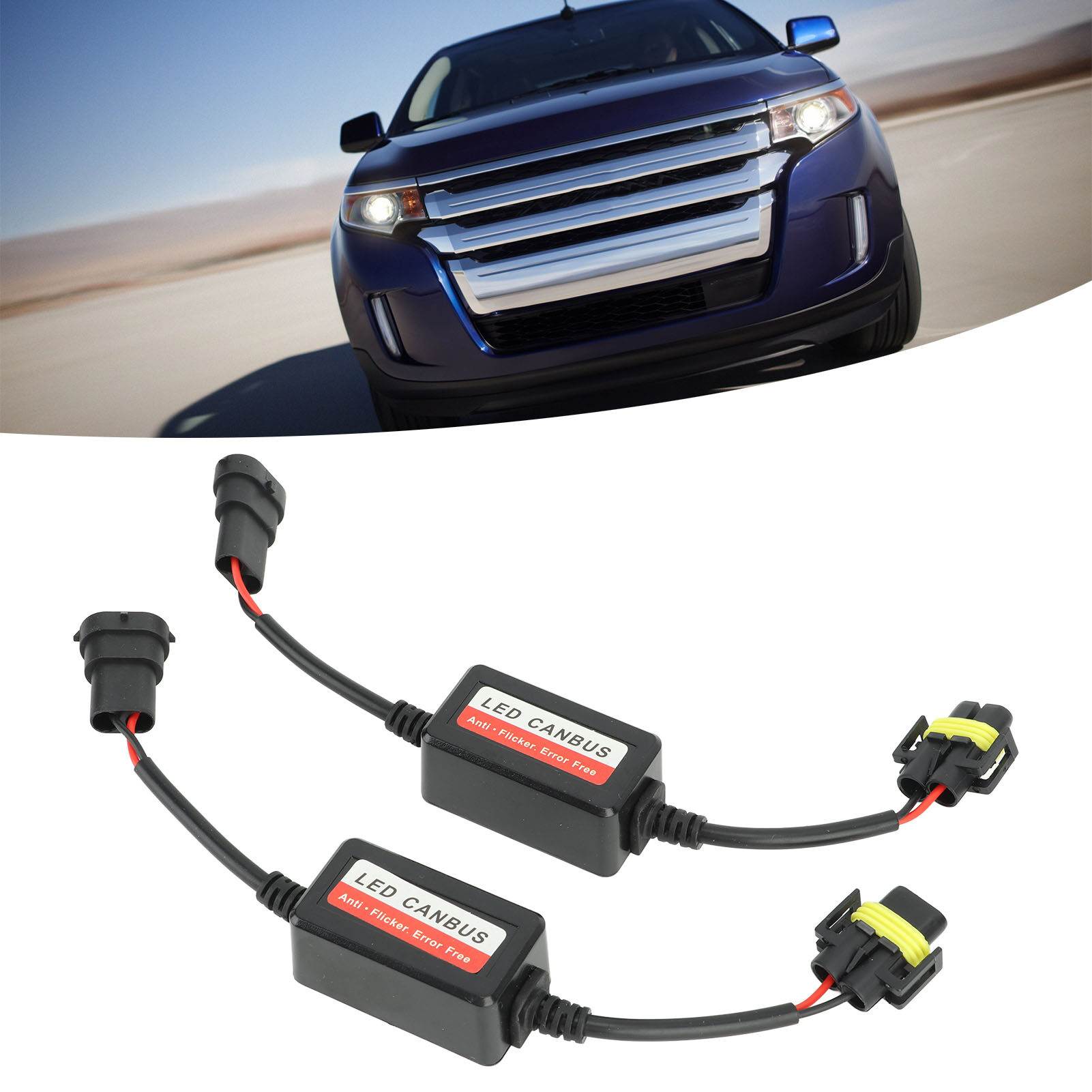 H8 H9 H11 LED Canbus Decoder Anti Flickering Resistor Decoder 2Pcs for Fog Light