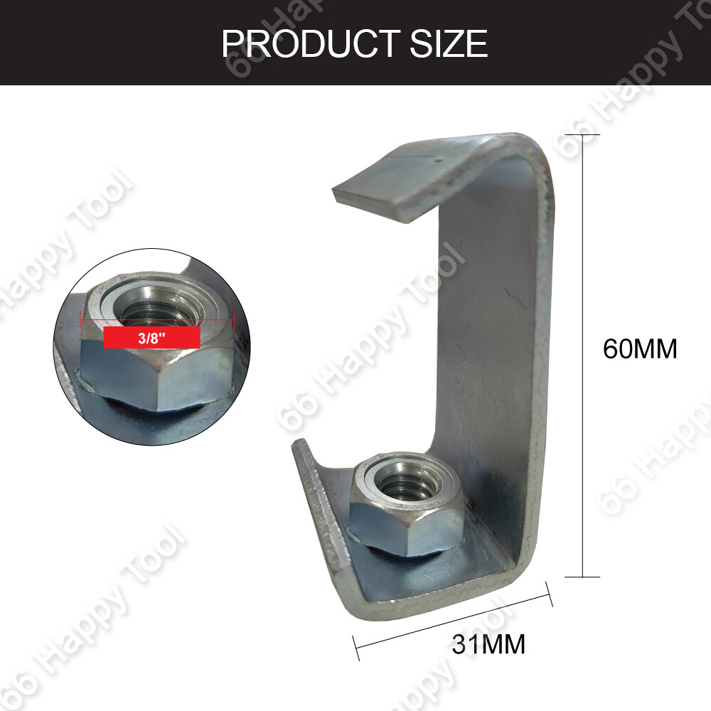 (50pcs) GI C Channel Hook Bracket 3/8" 5/16" LShaped Galvanized Purlin