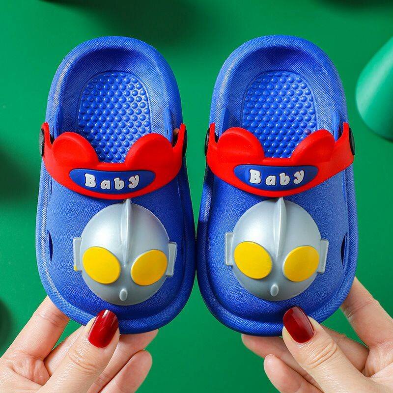 ReadyStock Kids Slipper Hole Sandals Boys Girls Pink Rabbit Slipper Boy Soft Rubber Shoes 【S32