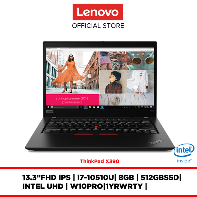Lenovo Notebook Laptop ThinkPad X390 20SCS02N00 13.3FHDIPS/i7/8GB/512GBSSD/W10PRO/1YR WARRANTY/FREE:BACKPACK,MOUSE,3YR WARRANTY Malaysia