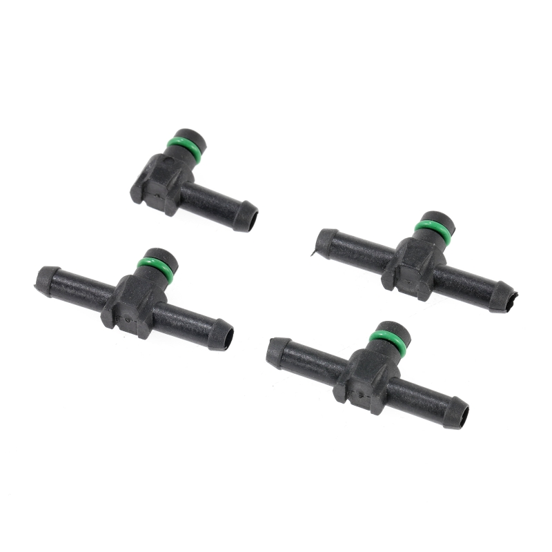 4 cái phun dầu điện tử kim phun diesel 3 cái t + 1 cái L mảnh Đầu nối ống trở lại Đầu nối ống cho Denso