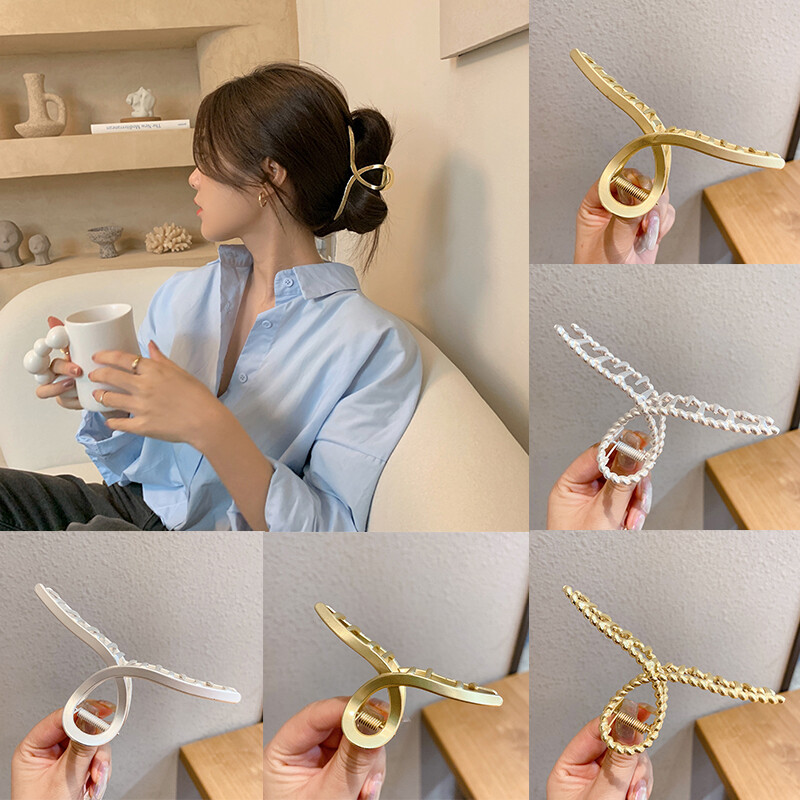 Cute Korean Style Large Alloy Hair Clips For Women