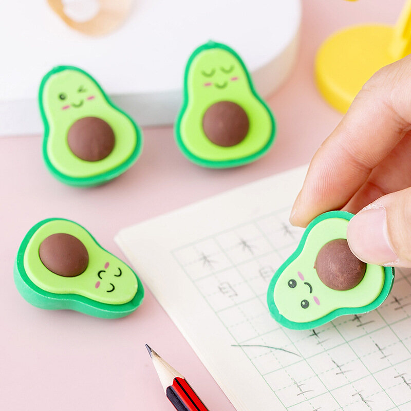 Creative Avocado Eraser Set Student Cute Rubber Student Stationery
