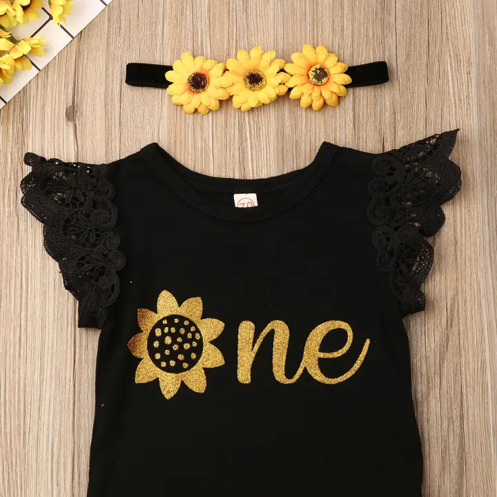 sunflower 1st birthday outfit