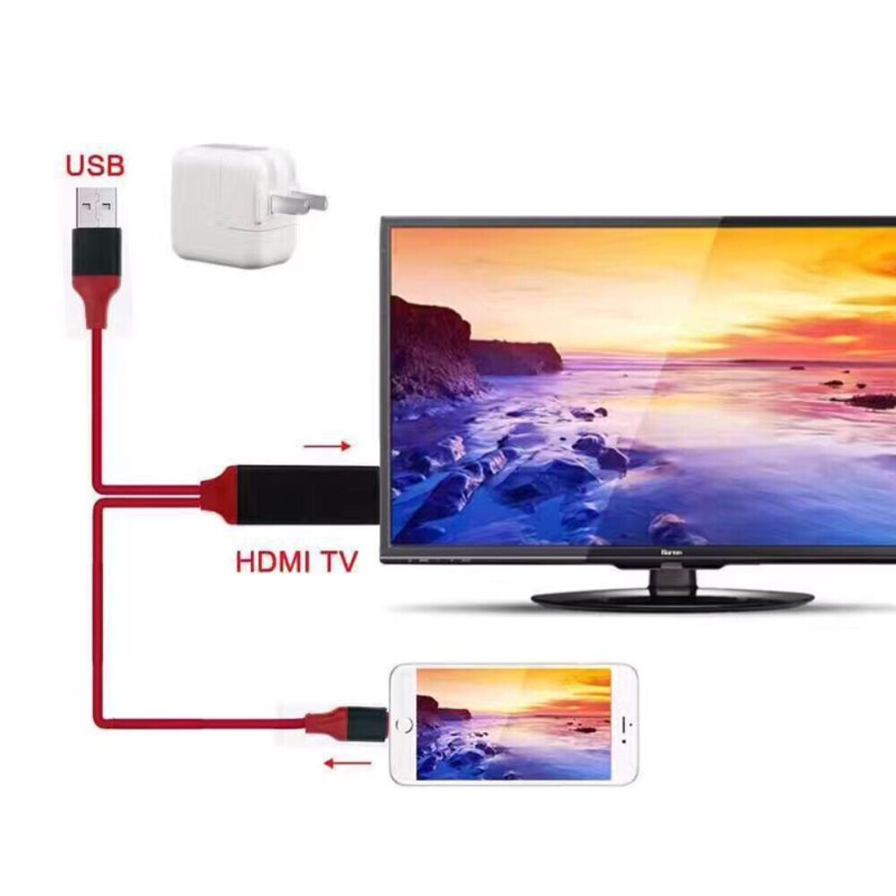 Cáp Máy Chiếu Màn Hình Điện Thoại Có Đầu Cắm HDMI, Đầu Cắm USB, Đầu Cắm USB Cái (3 Cổng) cáp HDMI Đa Năng 3In1 Cáp USB Điện Thoại Lên TV HD 1080P Android/Điện Thoại Cho Máy Tính Xách Tay/Điện Thoại Di Động/Máy Chiếu/TV Để Chơi Game Xbox, Hộp Chơi Game Nin