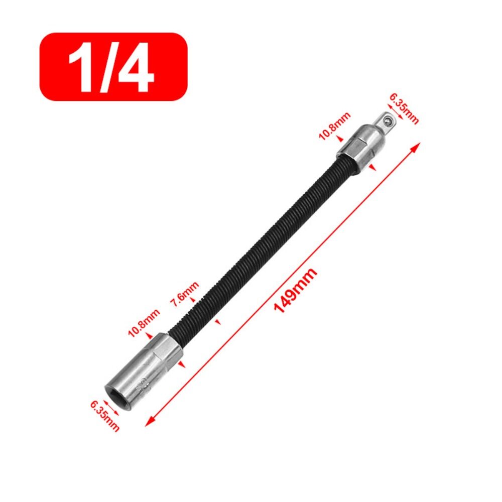 MICANGP 1/4 3/8 1/2 Socket Extension Rod Workshop Tool Ratchet Wrench Extender Power Tools Flexible Extension Rod Extension Connective Rod Drive Socket Extension Bar Adapter Drive Adapter