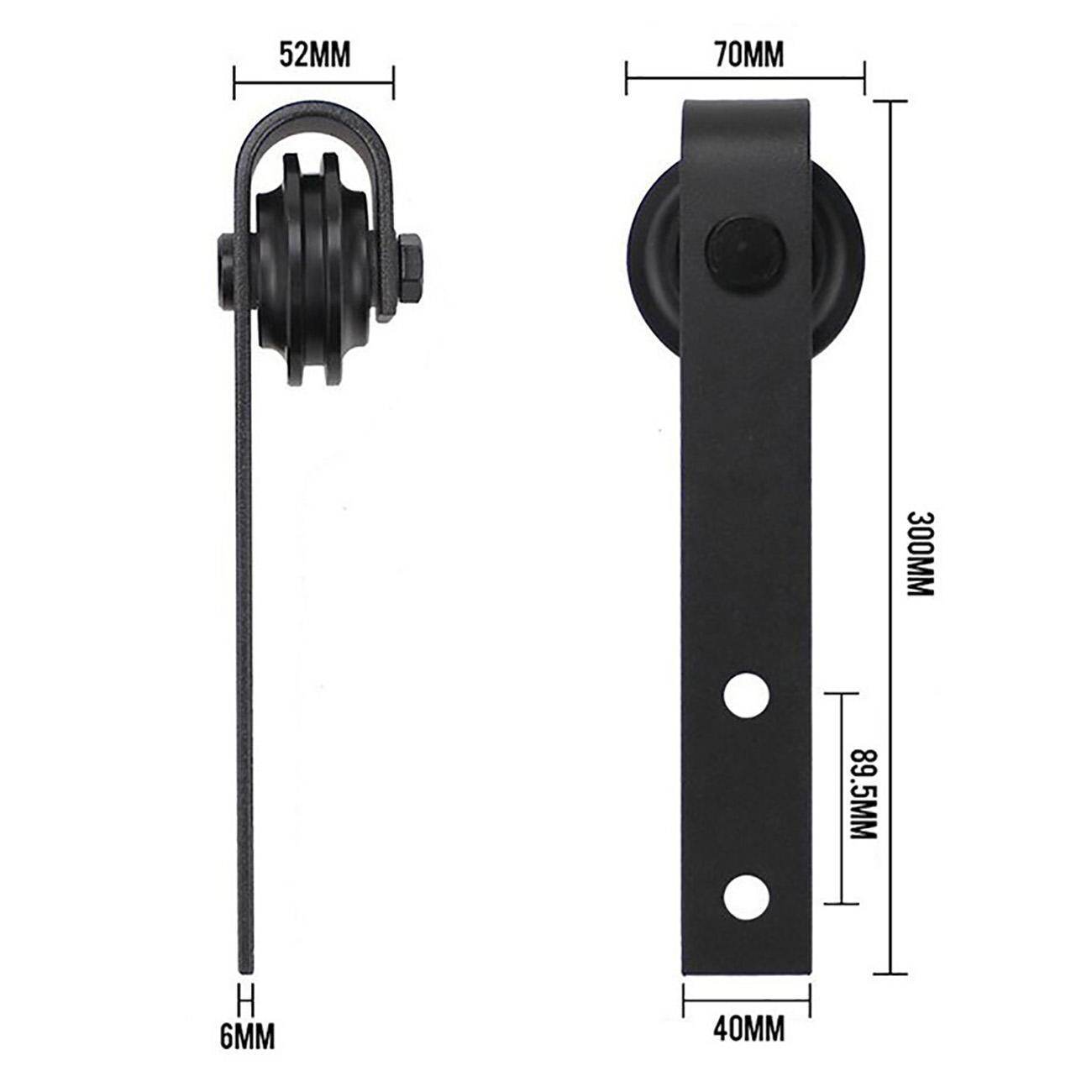 【Ready Stock】Sliding Barn Door Hardware Track Kit Antique Door Hardware Roller Set