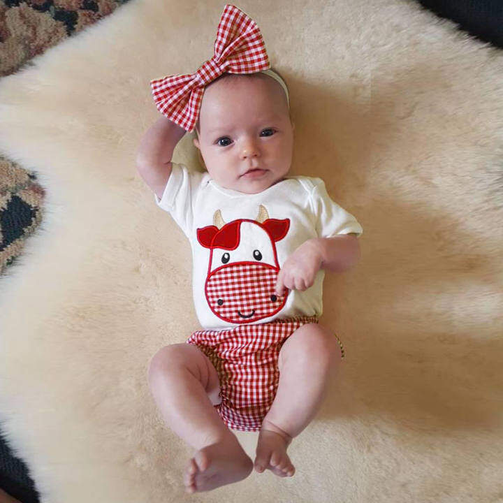 cow romper baby