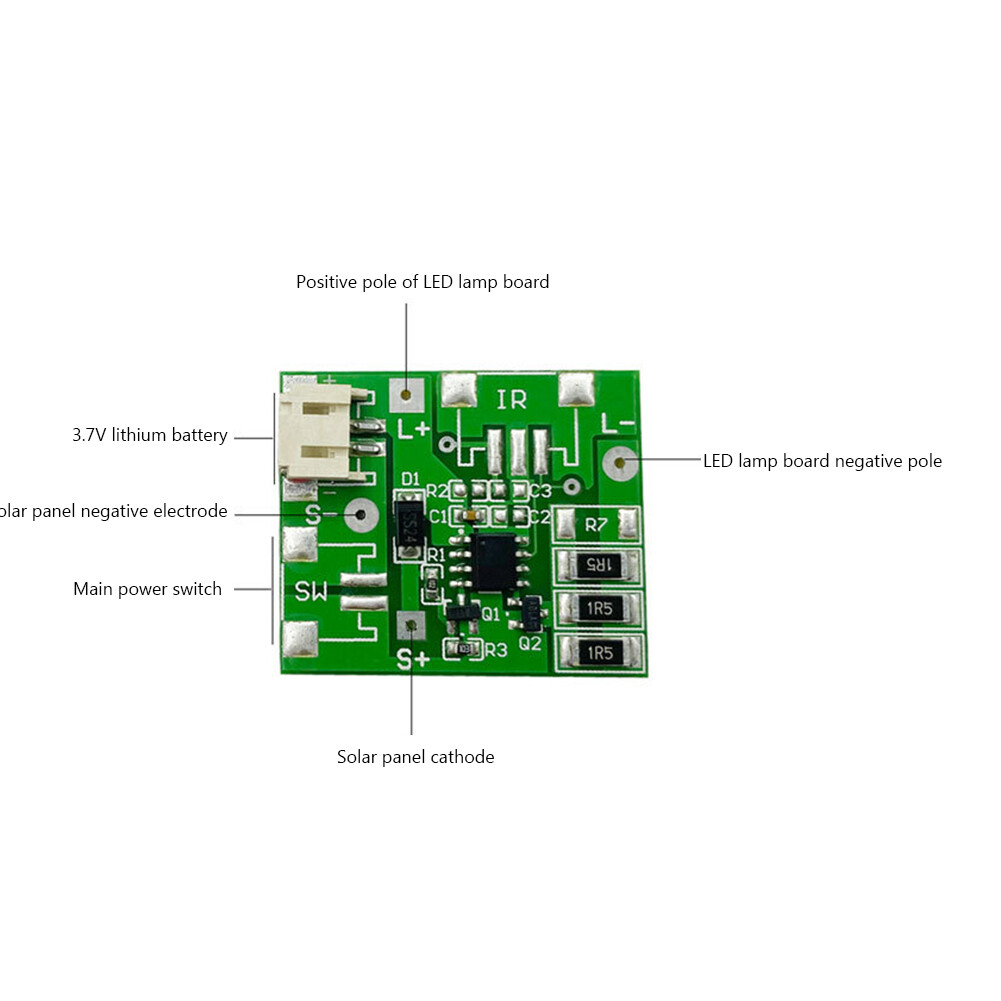 Smart 3.7V Solar Lamp Circuit Board Automatic Street Night Light Control Panel Outdoor Energy Saving Spotlight Module