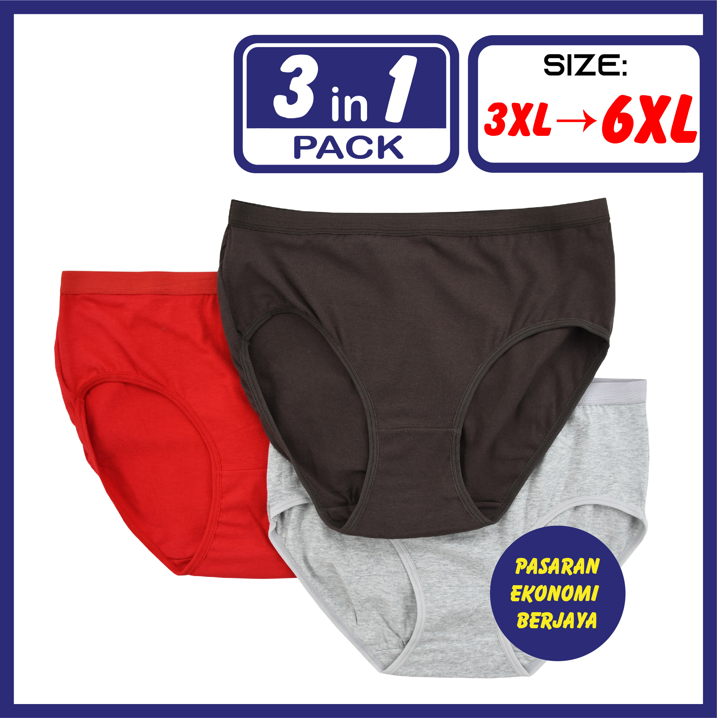 Seluar Dalam Wanita 610 Seluar Dalam 3 Helai Seluar Dalam Perempuan Pakaian Dalam Wanita Spender Wanita Underwear Lazada