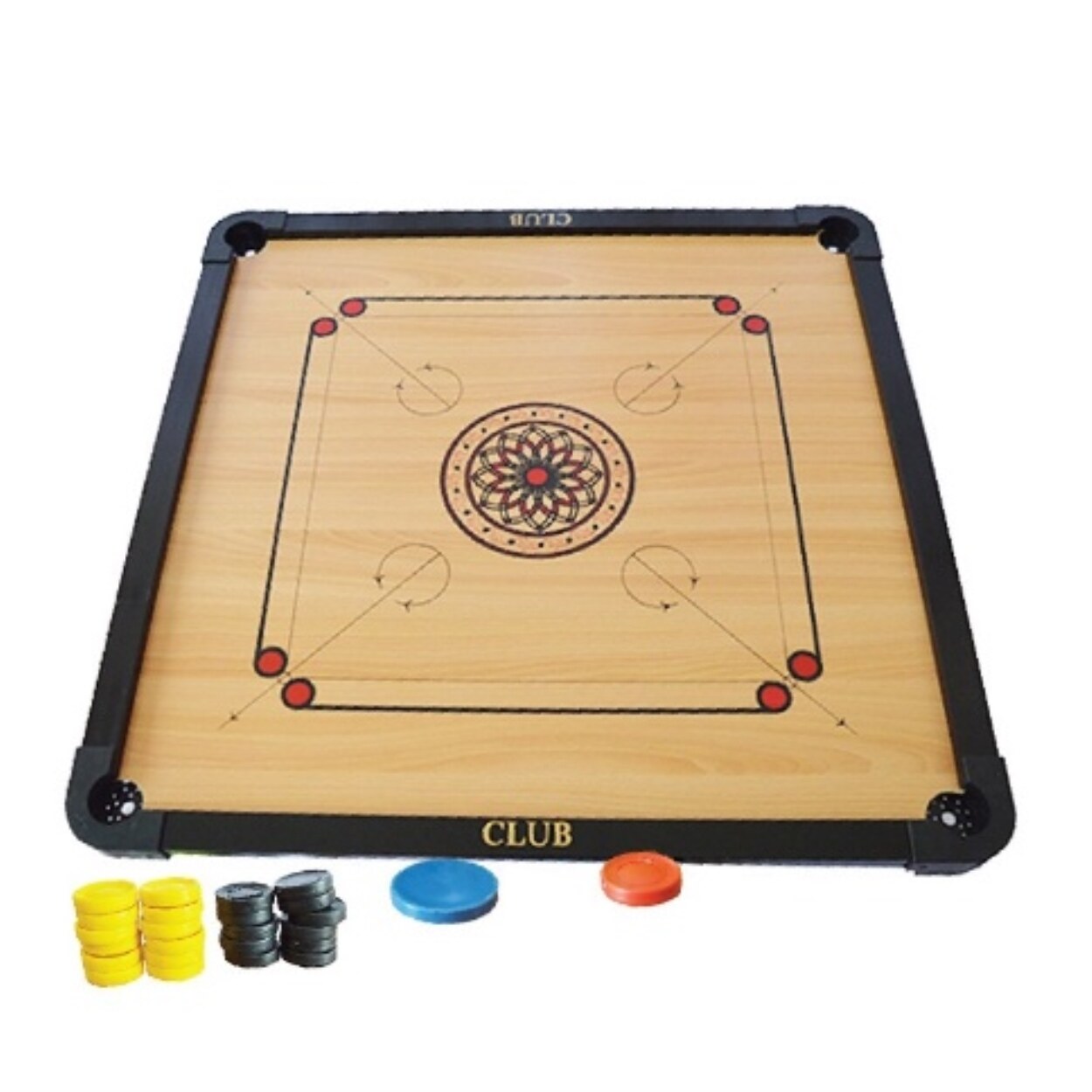 NEW Wooden Carrom Board 2in1 Mini Draught Dam Haji Big Carrom Board Games/Papan Permainan Carrom