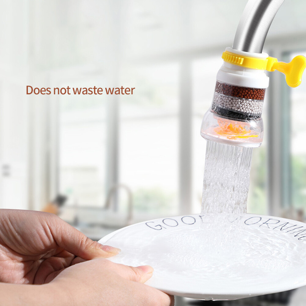 4 Layers Kitchen Faucet Purifier Rotatable Water Saving Shower Tap Filter