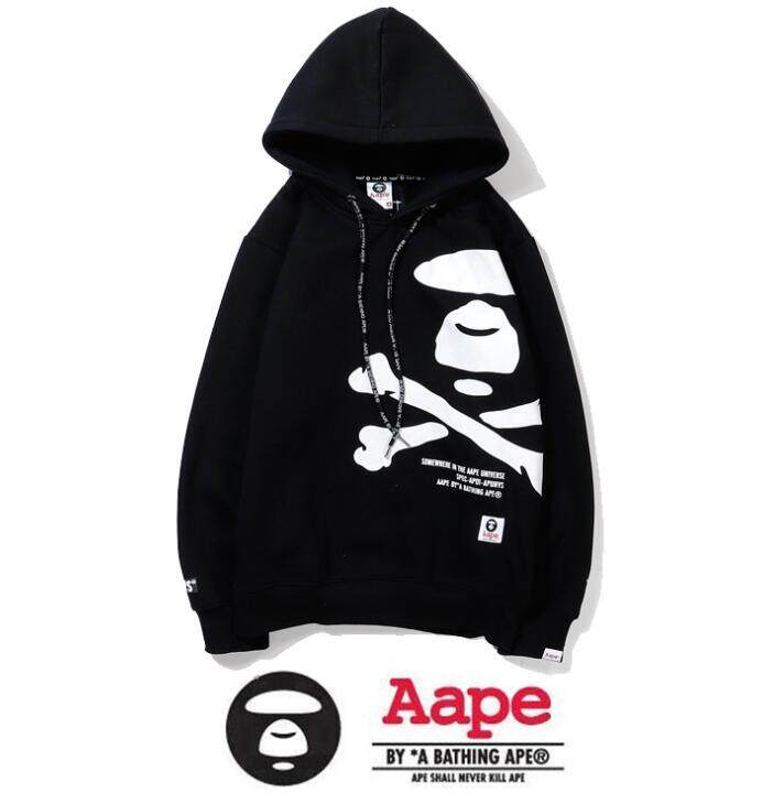 Men/'s A Bathing Ape Bape Monkey Head Casual Hoodie Pullover Long-sleeved Sweater