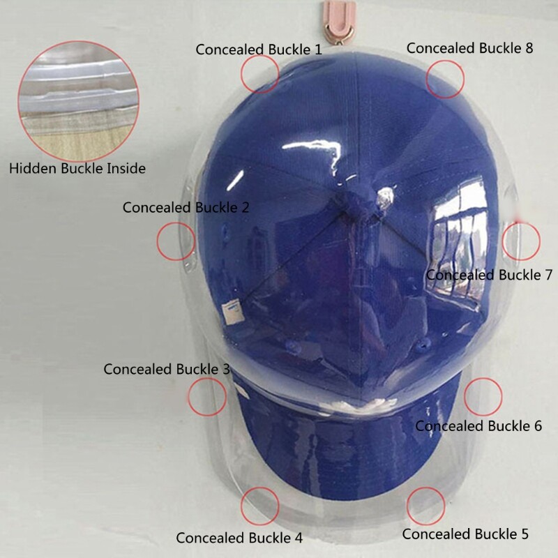 Double-layer Cap Holder Transparent Baseball Cap Display Box Flat Eaves and Curved Eaves Cap Protector Hat Storage