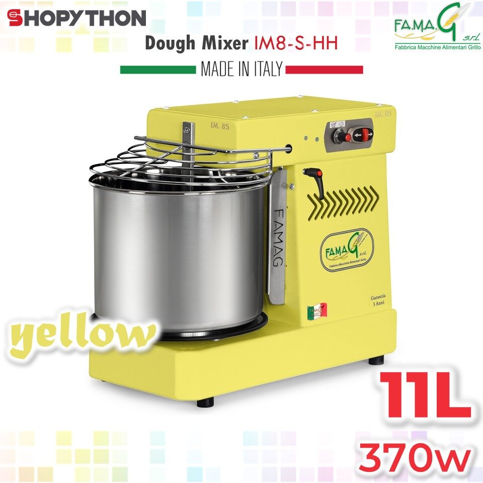 FAMAG 10Speed Dough Mixer IM8S High Hydration Yellow Made in Italy