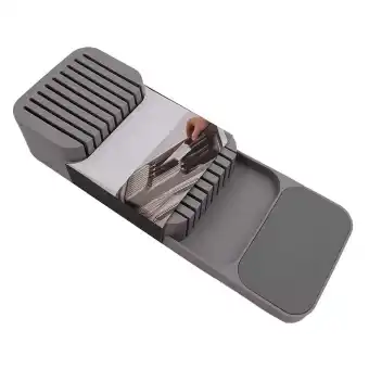 In Drawer Knife Block Holds Kitchen Drawer Organizer Tray For