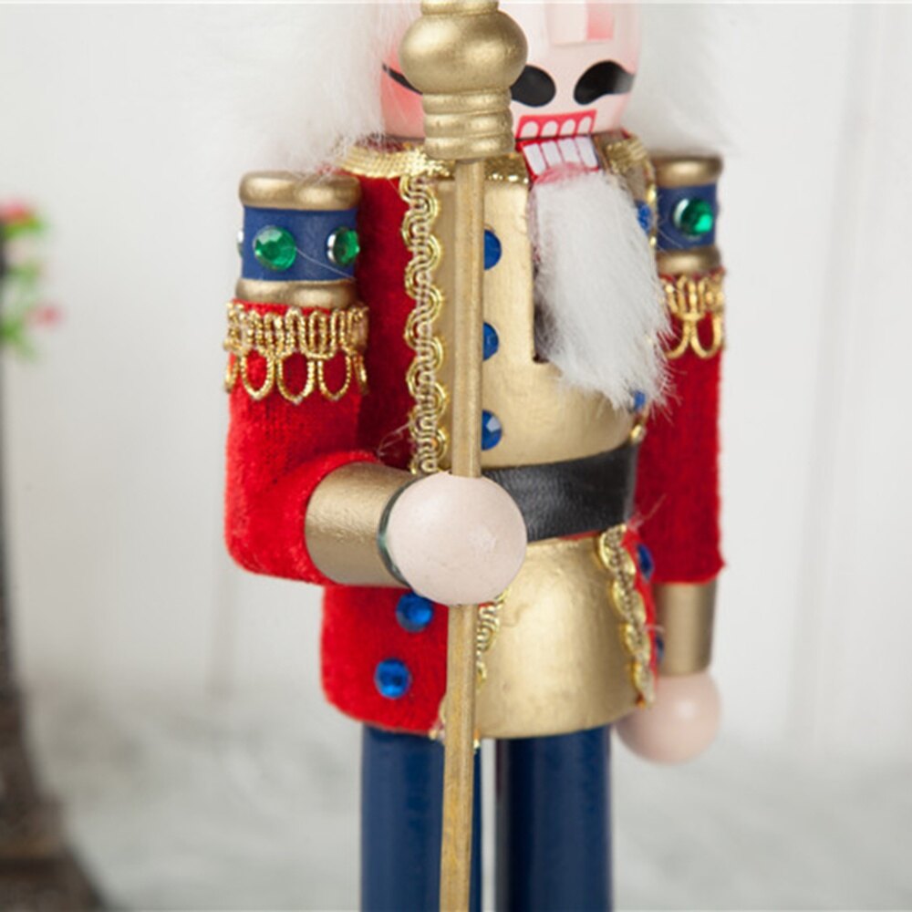 Baoblaze Multi Classic Wood Nutcracker Soldier Figures Drummer/King Music Box Home Decor