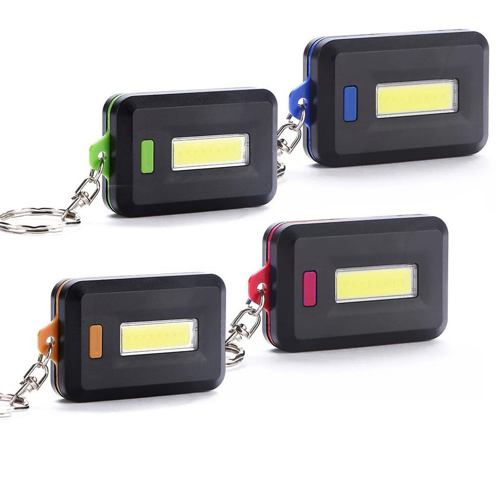 Mini COB LED Keychain Flashlight Portable Waterproof Emergency Flashlight Outdoor Camping Hiking Fishing Keyring Flashlight